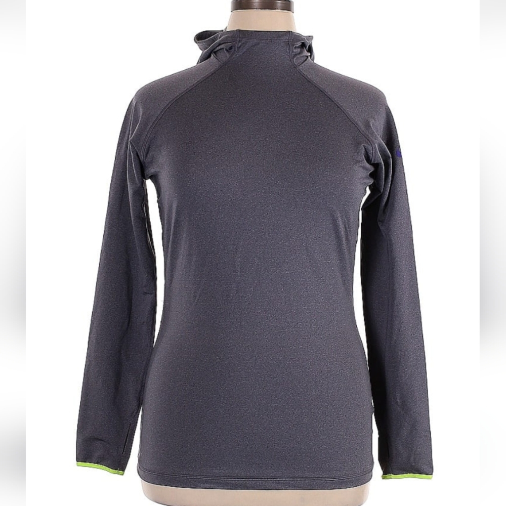 Nike Women's Dark Purple Hooded Long Sleeve Sweatshirt